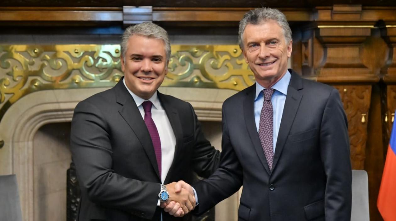 Presidentes de Colombia y Argentina.