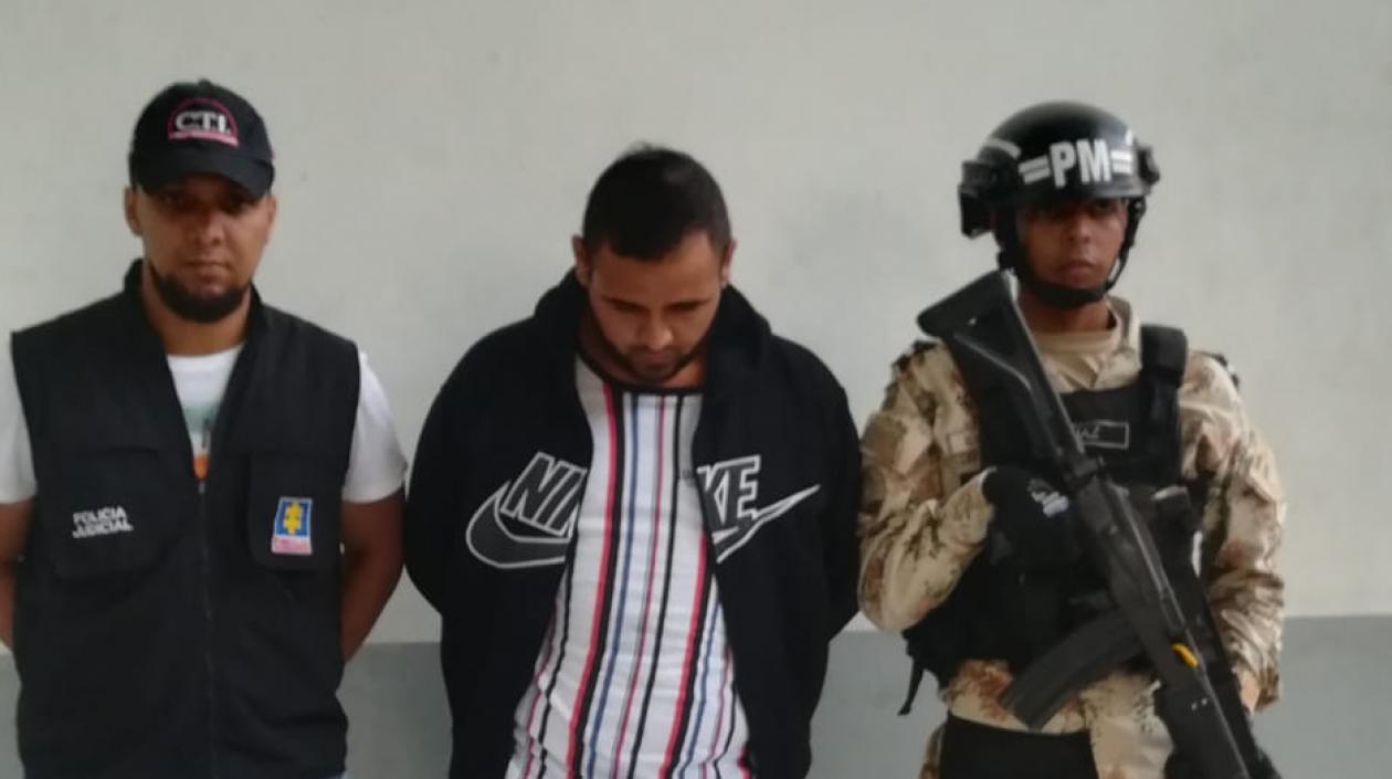 Carlos Alberto Duque Barceló, el día de su captura.