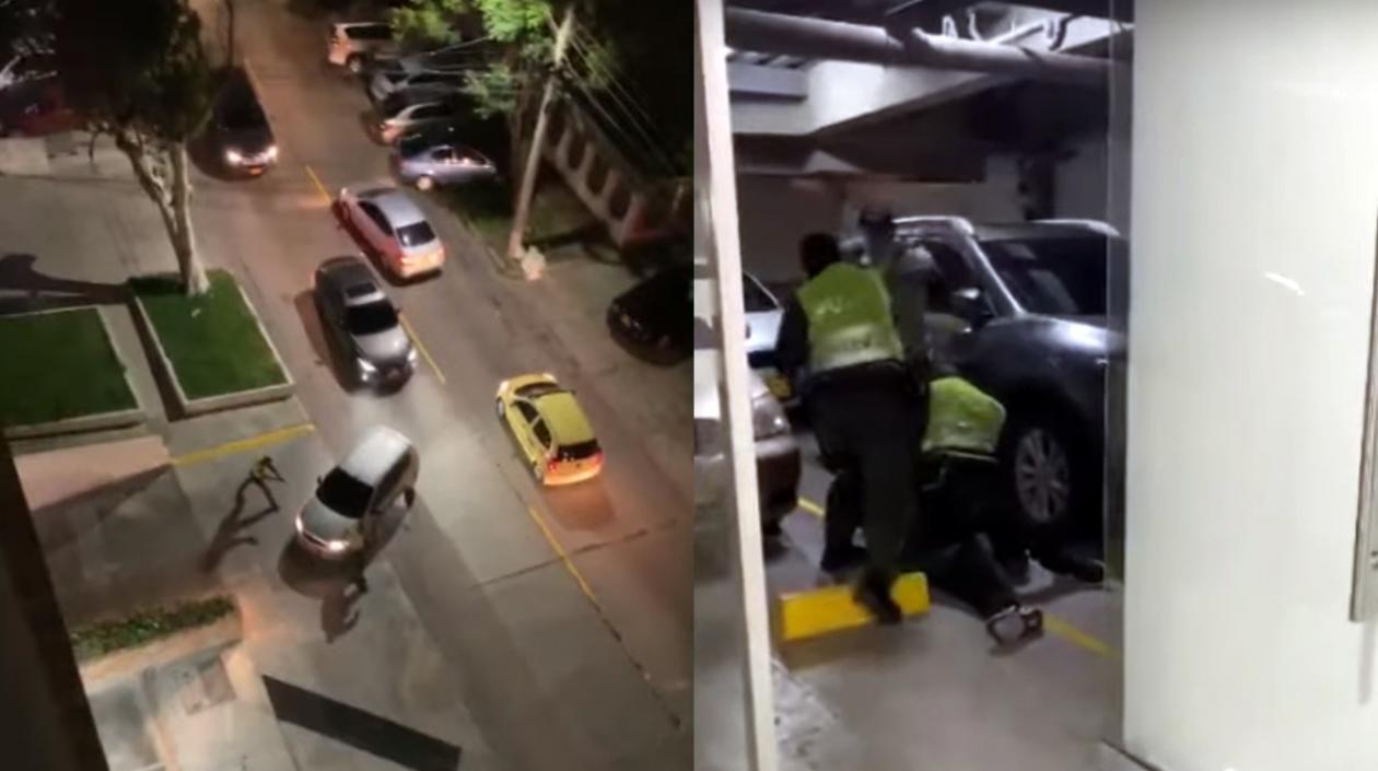 Momentos del enfrentamiento.