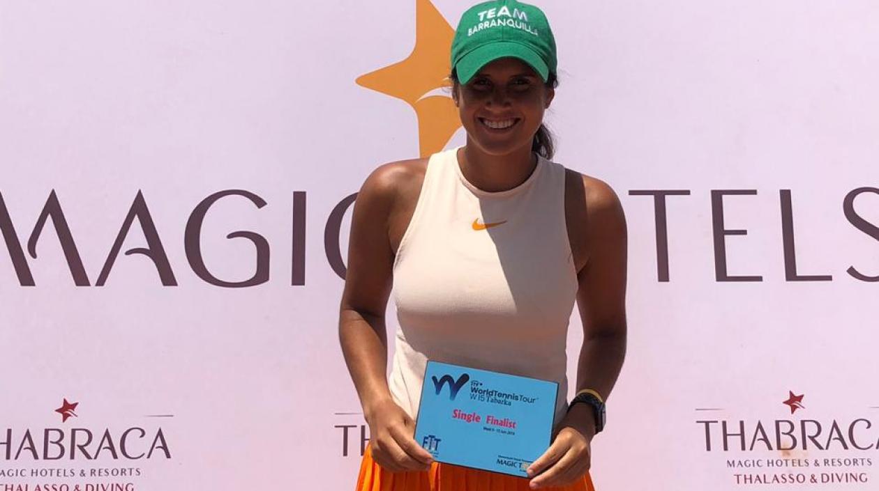 La tenista barranquillera María Paulina Pérez García.