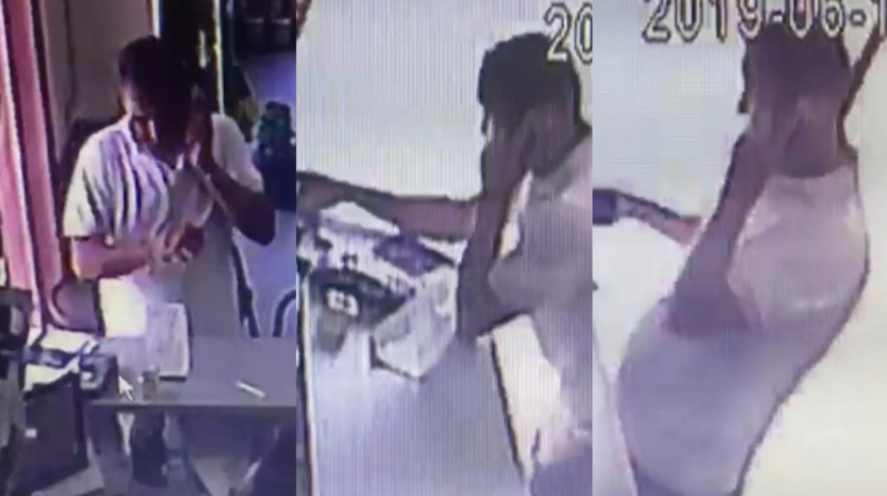 Este fue el hombre que robó un celular en una empresa en el barrio Boston.