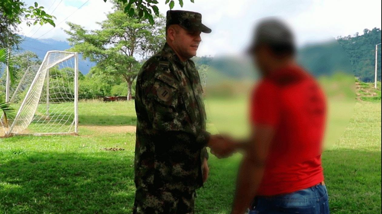 La imagen del integrante del ELN, alias 'Pello'.