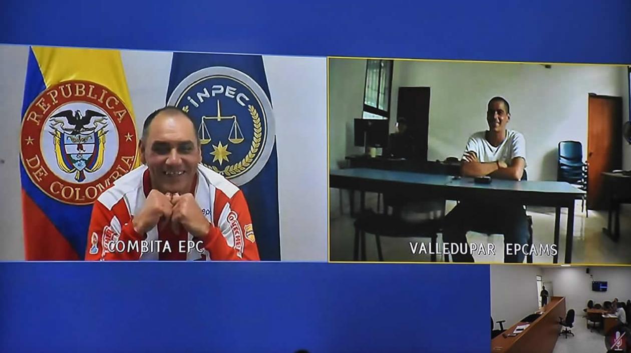 Imágenes de Nilson Mier y Cristian Camilo Bellón en audiencias.