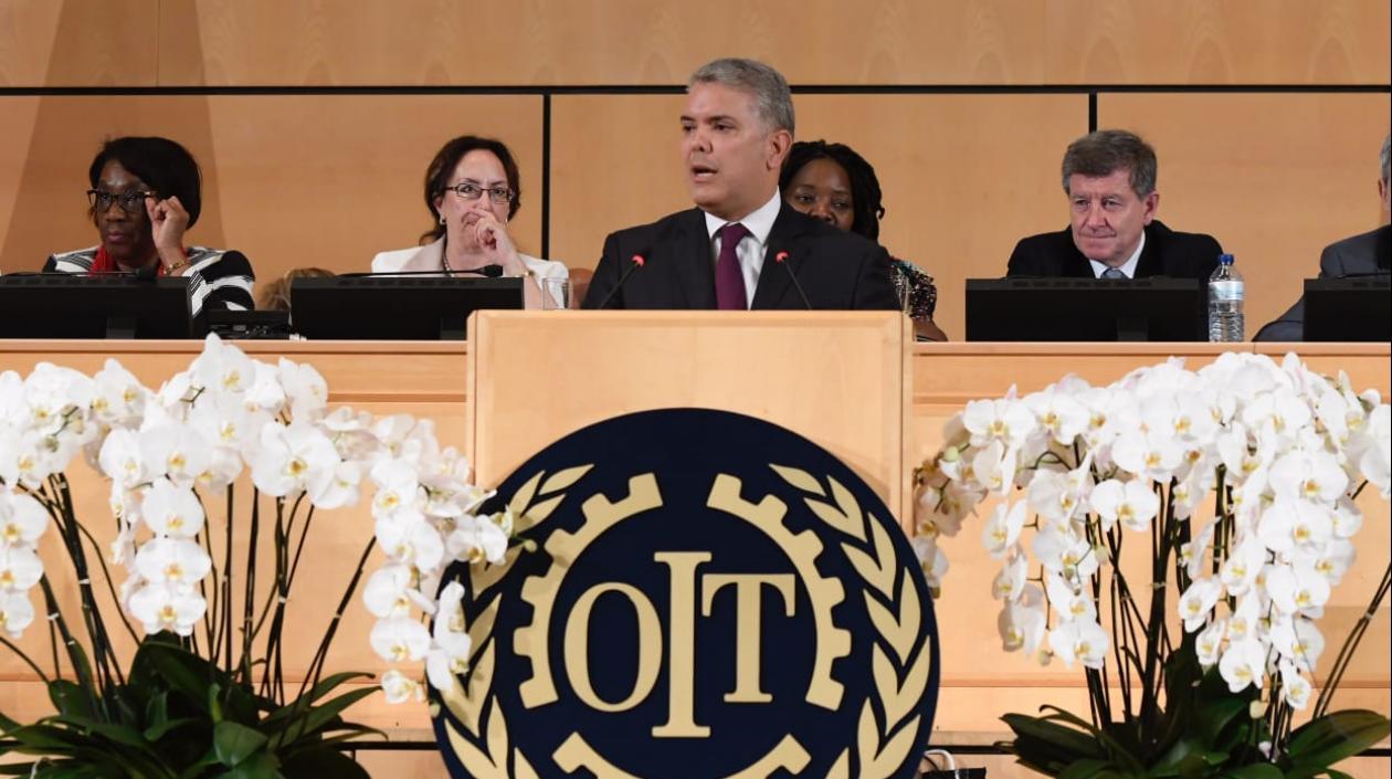 Presidente Duque en los 100 años de la Organización Internacional del Trabajo.