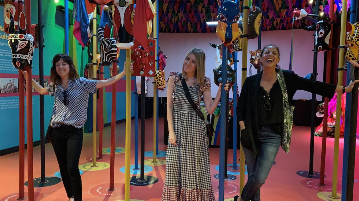 Gema Hóspido, redactora-jefe de la Revista Glamour; Cristina Reyes, estilista de moda de la Revista Hola España, y Vera Bercovitz, periodista de la Revista Vanity Fair.