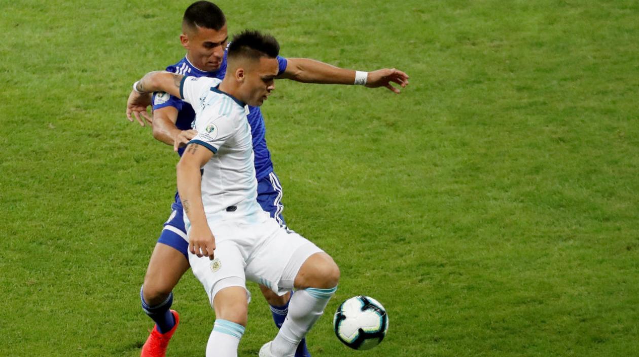 Acción de partido de Lautaro Martínez. 