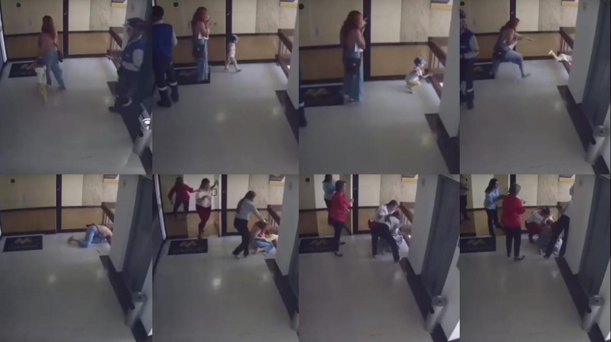 Cuadro a cuadro el episodio en Medellín de mamá salvando a su hijo de 3 años.