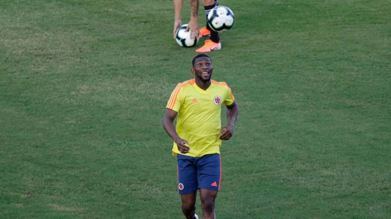Jefferson Lerma, durante un entrenamiento de Colombia. 