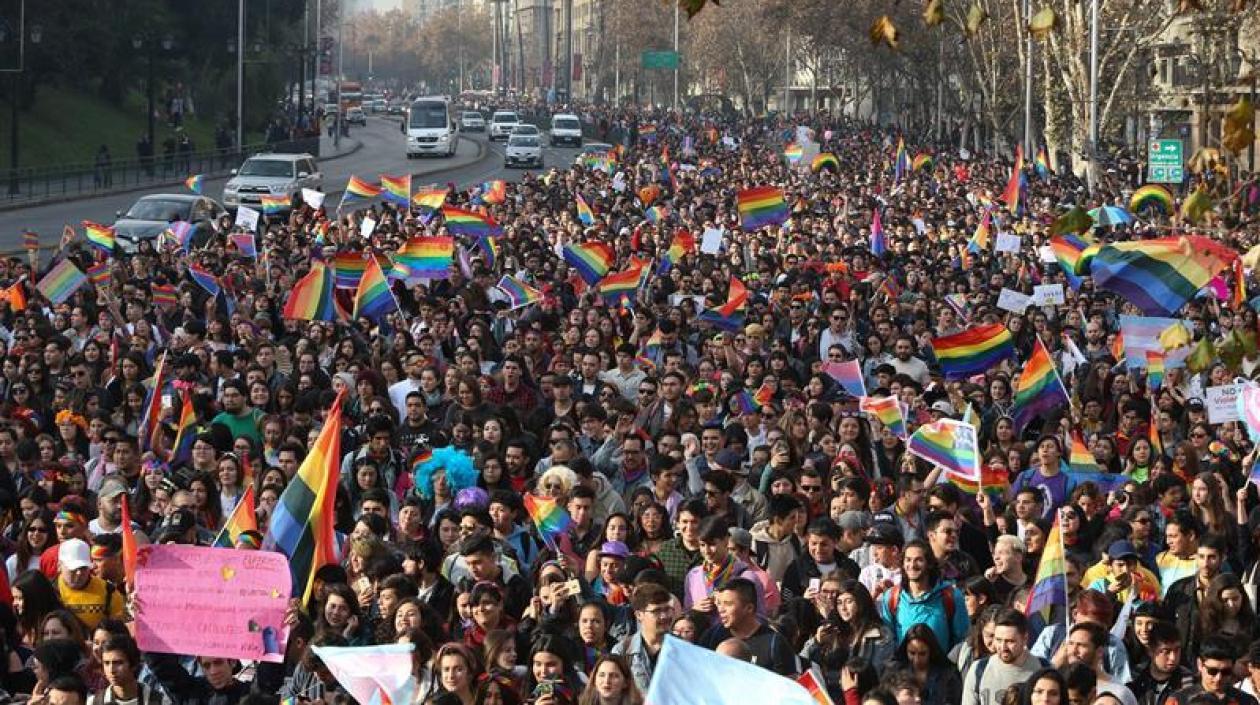 Imagen de los manifestantes.