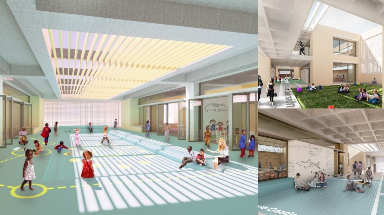 Así quedaría el colegio Nuevo Bosque.