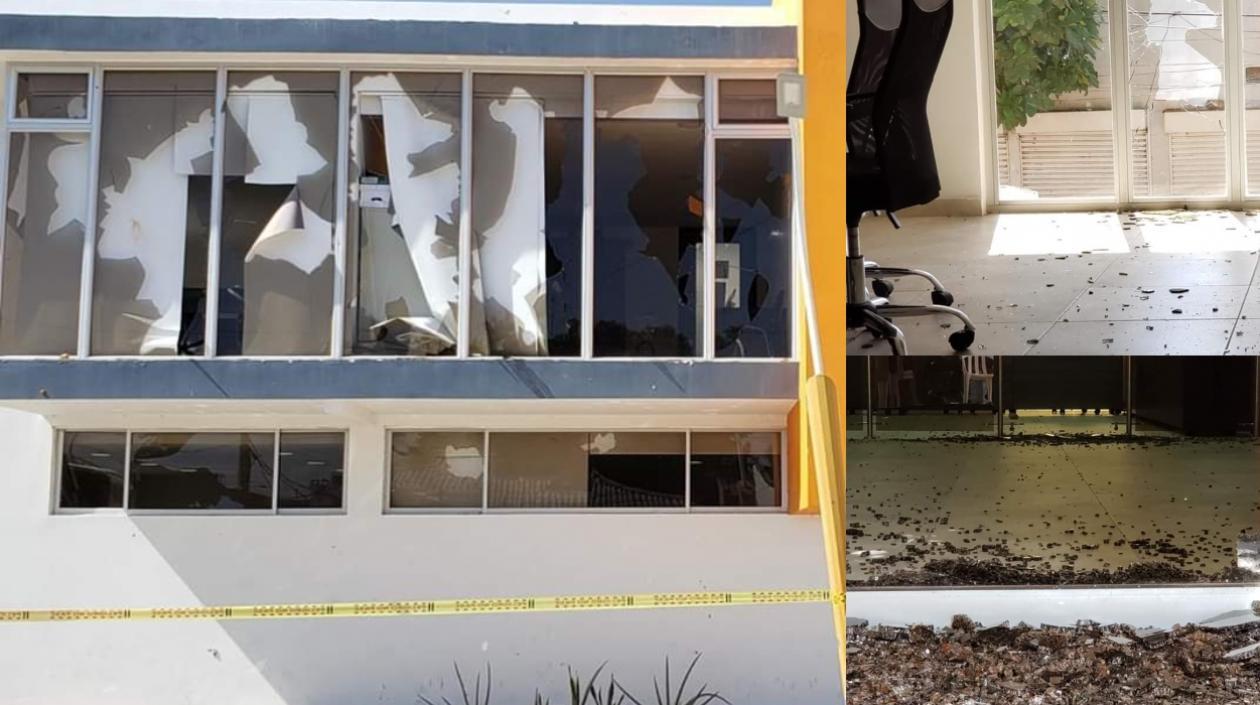 Así quedó el palacio municipal.