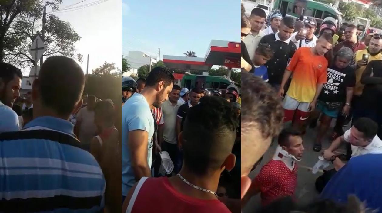 Sebastián Viera en accidente de tránsito.