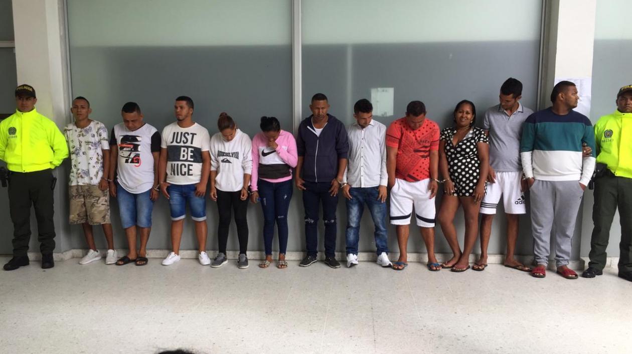 Los capturados de la banda.