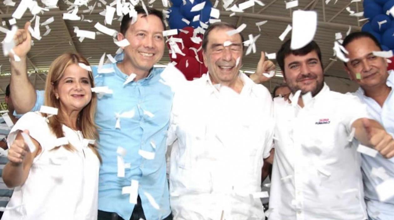 Elsa Noguera De La Espriella, William Torres Arcila, Fuad Char Abdala y Jaime Pumarejo