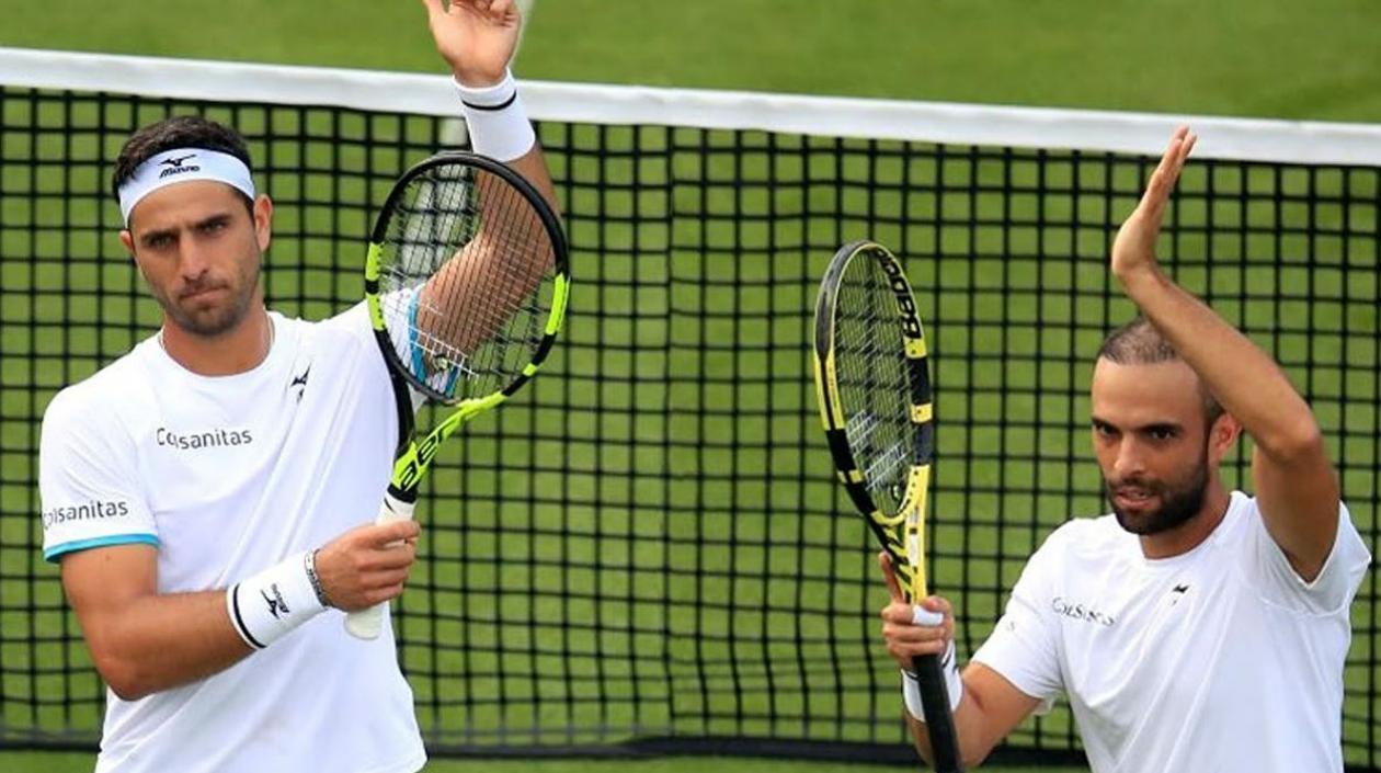 Robert Farah y Juan Sebastián Cabal, tenistas colombianos. 