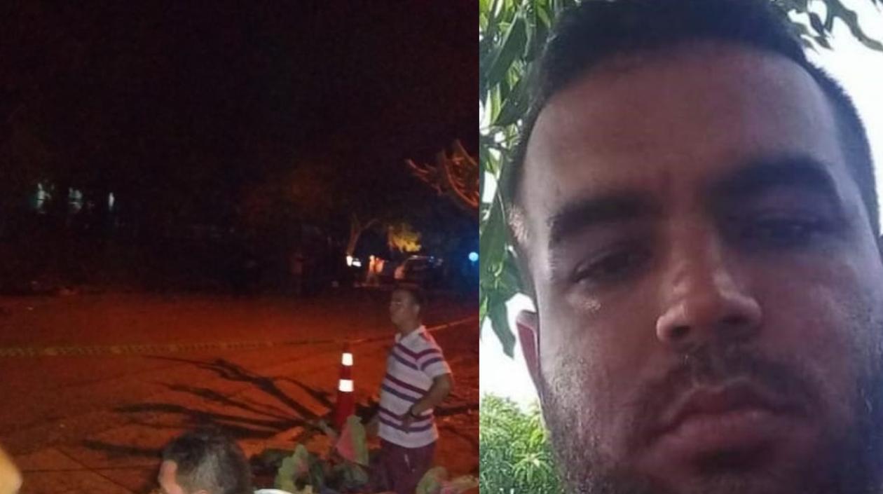 Lugar de los hechos y el conductor Marlon Jaramillo.