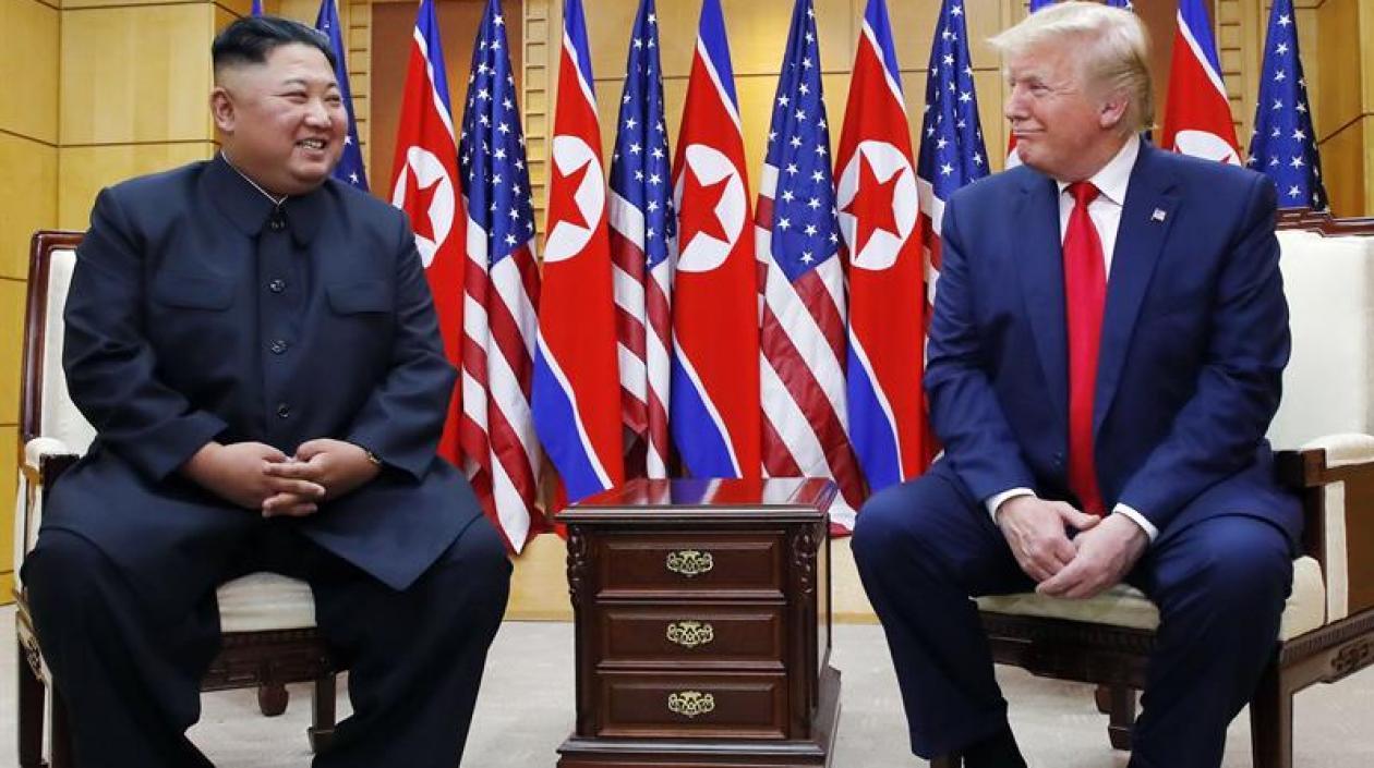 Kim Jong-un y Donald Trump.