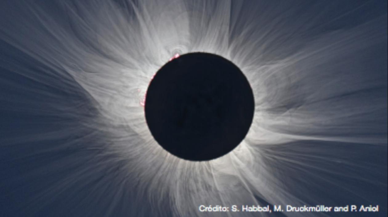 El eclipse total, cuando la Luna se interpone entre la Tierra y el Sol ocultando completamente el Sol, durará hasta 4 minutos y 33 segundos, dependiendo de su localización. 