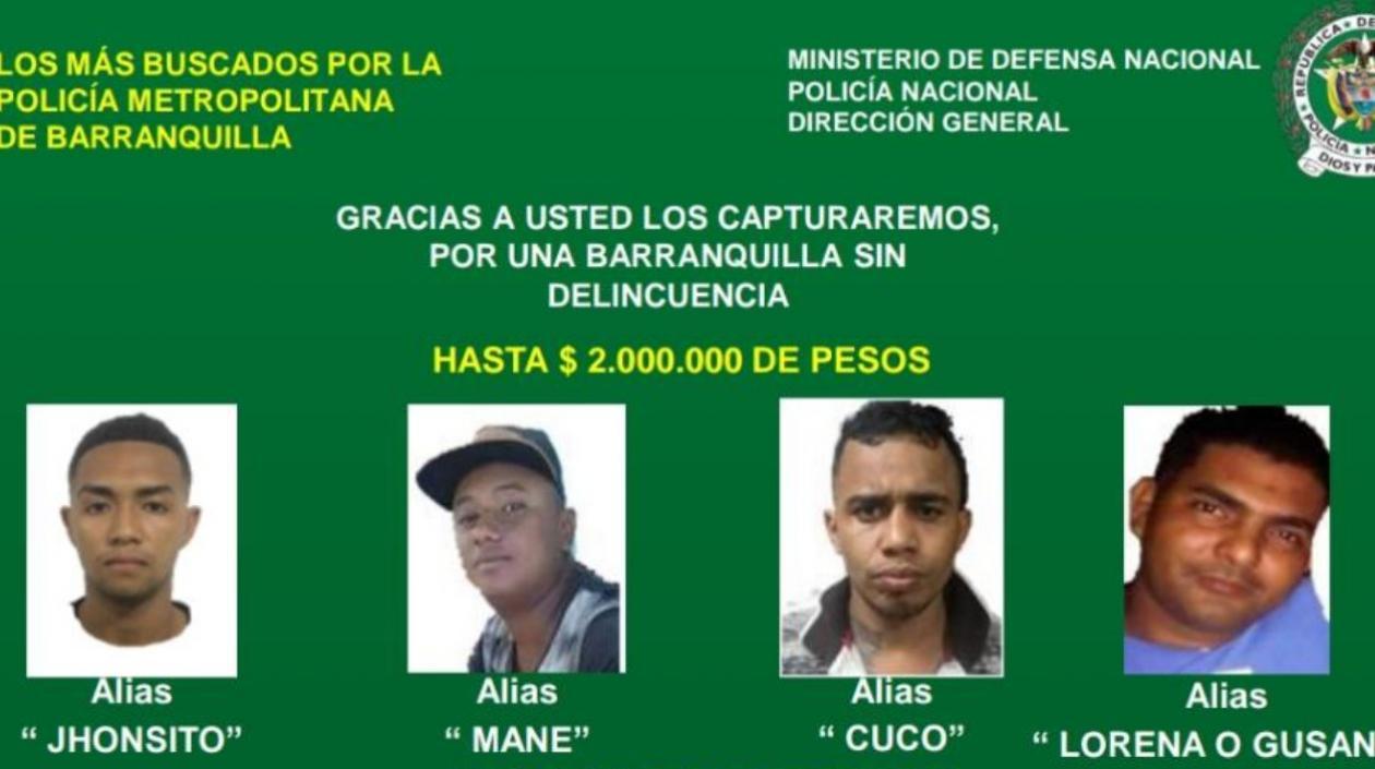 Este es el cartel de los más buscados por la Policía Metropolitana.