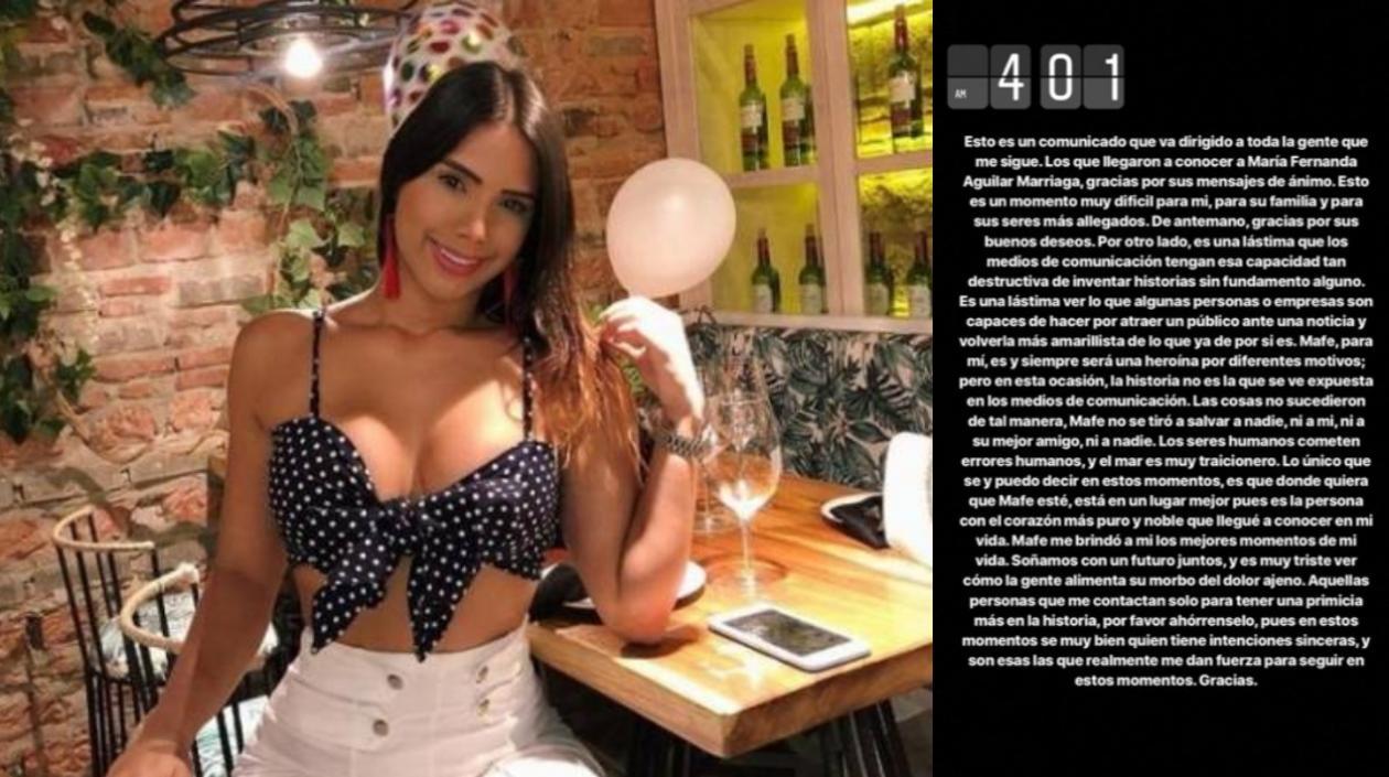 María Fernanda Aguilar y el pronunciamiento de Julián González.