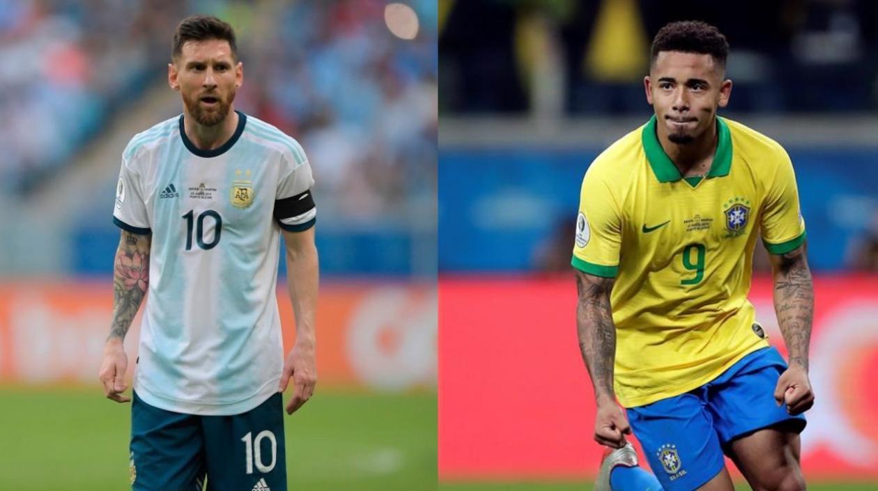 Lionel Messi y Gabriel Jesús.