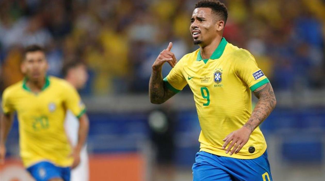 La celebración de Gabriel Jesús.