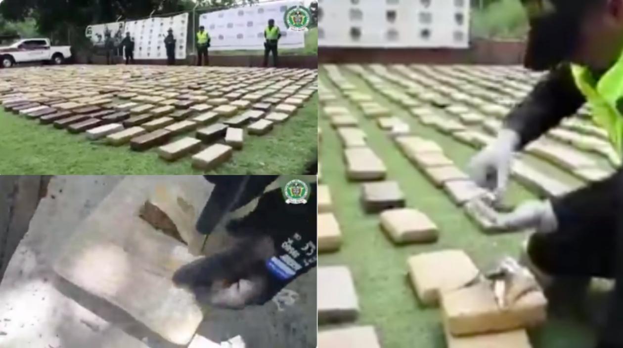 Esta es parte de la droga incautada por la Policía Antinarcóticos.