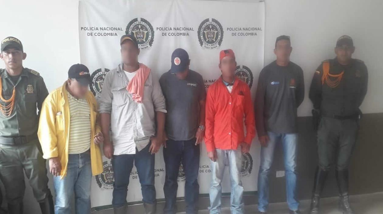 Personas capturadas en flagrancia.