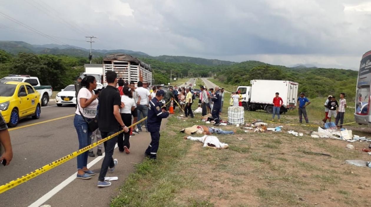 Cinco muertos en siniestro vial