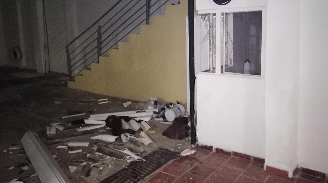 Así quedó la sede de la Fiscalía en Ocaña.