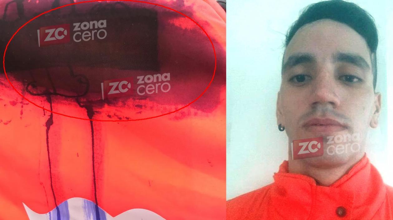 La maleta que usó el asesino y el dueño del canasto, Sebastián Castro Molina.