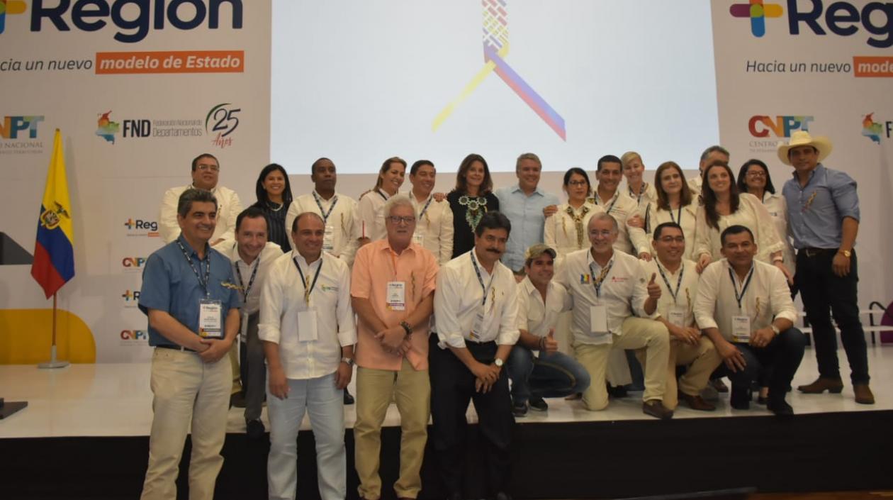 El Presidente Iván Duque Márquez en la sanción de la Ley de Regiones.