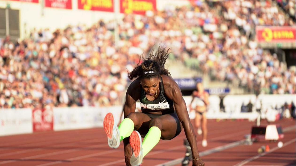 Caterine Ibargüen, atleta colombiana. 
