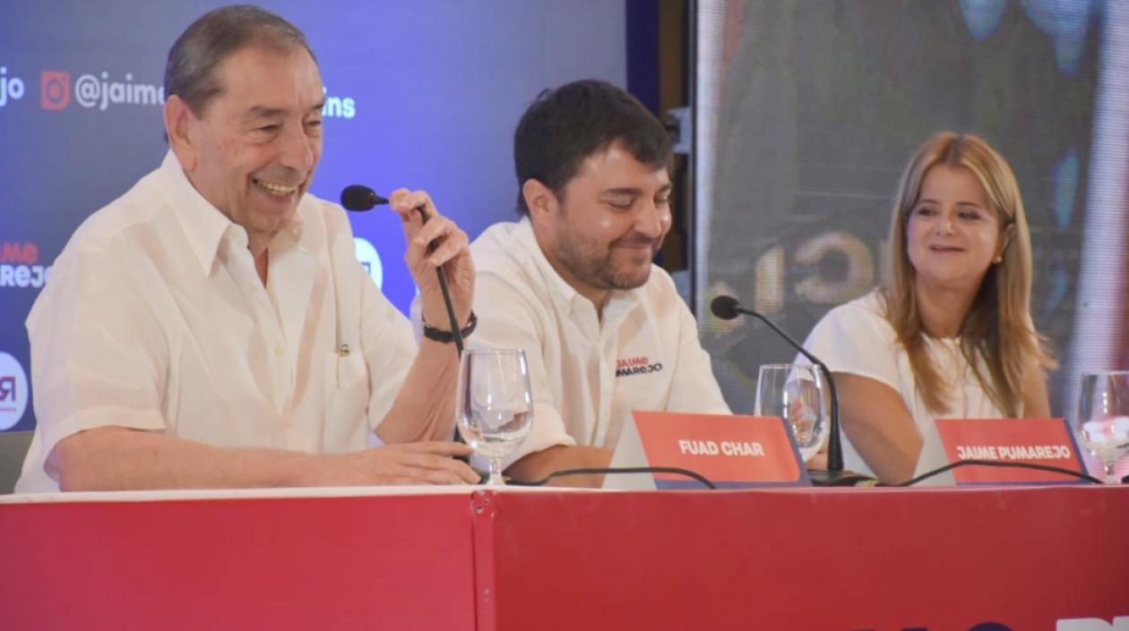 Fuad Char, Jaime Pumarejo y Elsa Noguera.