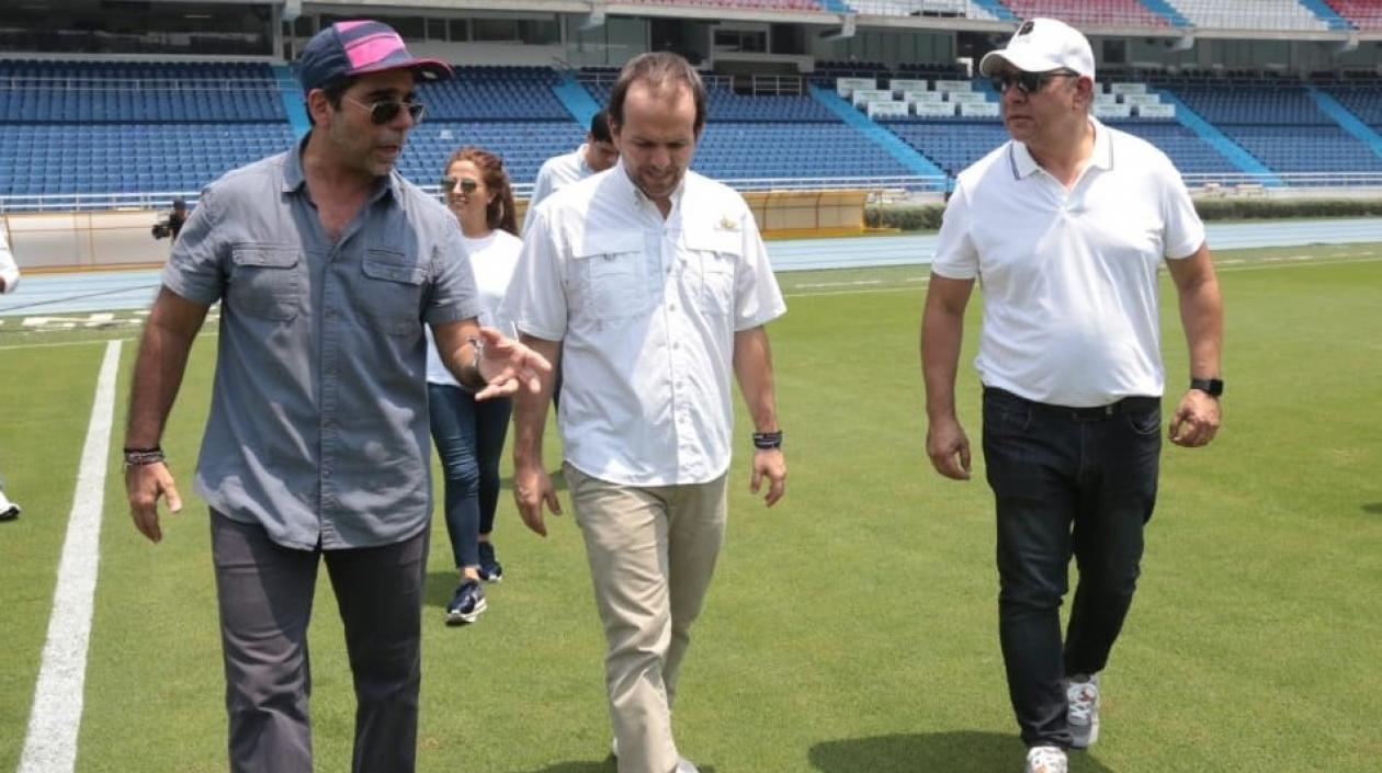 El Alcalde Alejandro Char con Ernesto Lucena, Ministro de Deportes de Colombia.