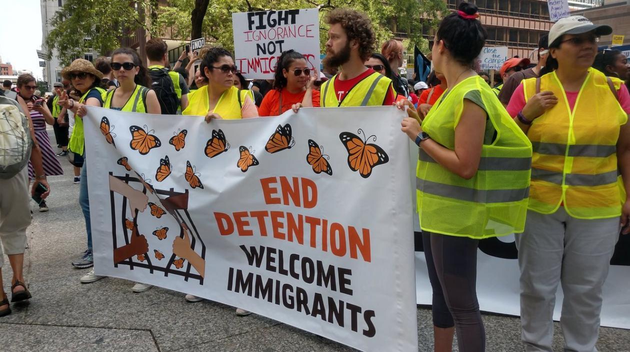 Imagen de la protesta.