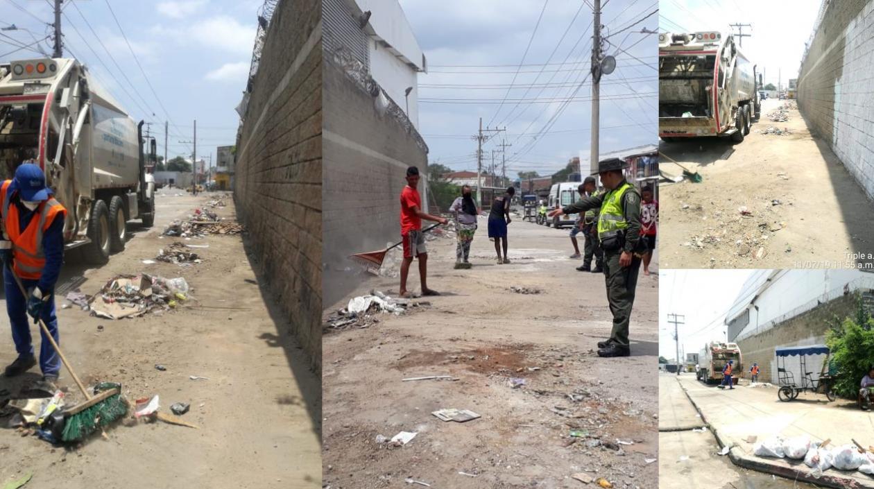 En las actividades de ornato participaron jóvenes del barrio Rebolo