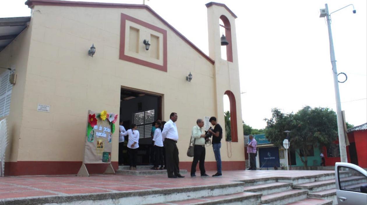 La iglesia del corregimiento de Caracolí (Malambo), lista para la celebración.