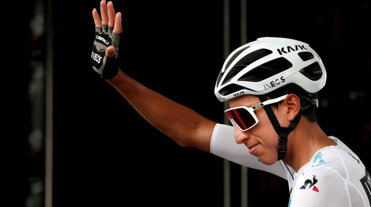 Egan Bernal, ciclista colombiano, líder de los jóvenes. 