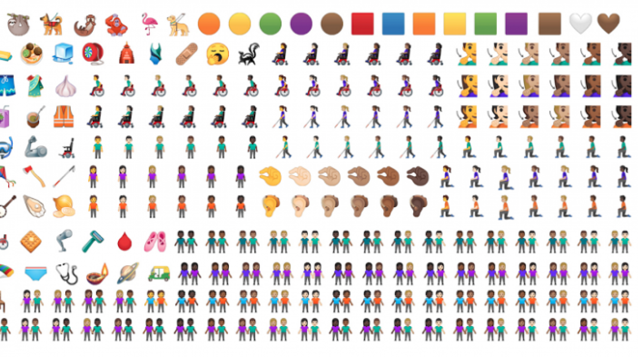 Un grupo de emojis de Google que estarán en Android Q.