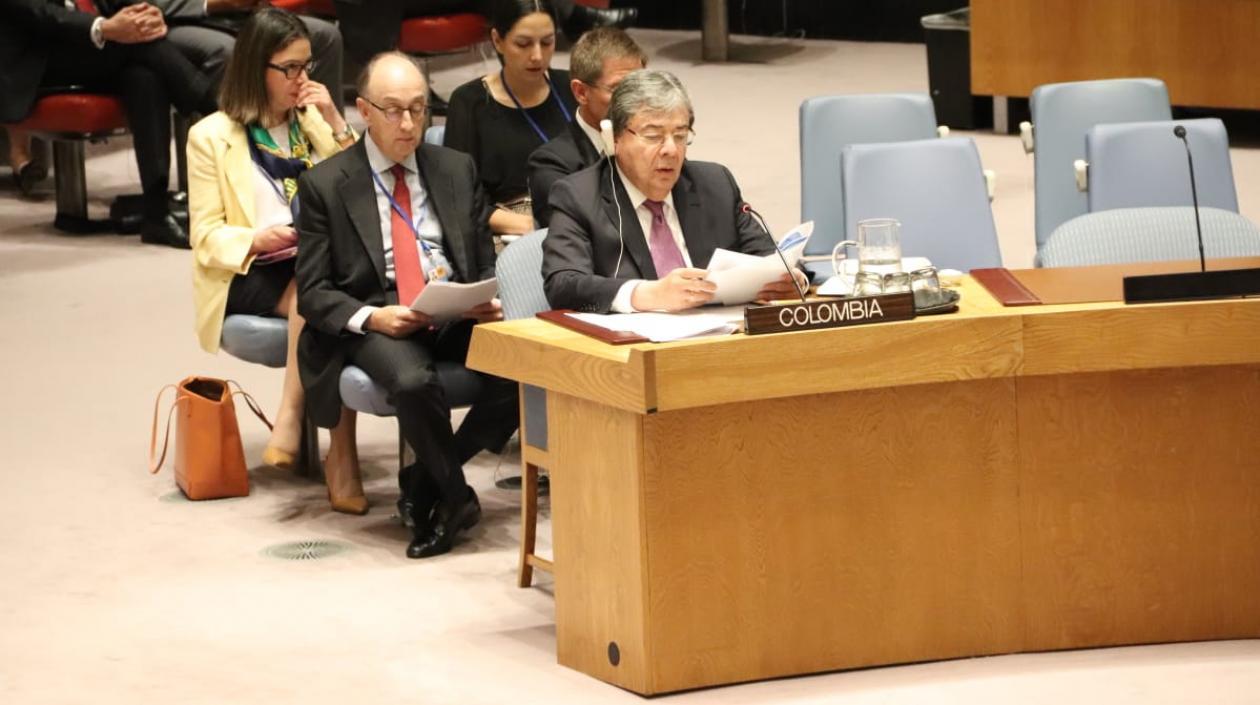 El Canciller Carlos Holmes Trujillo.