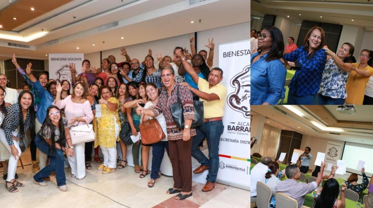 Los docentes que participaron en la actividad.