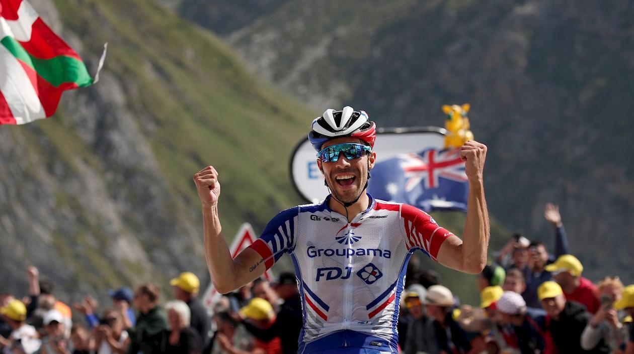 Tibaut Pinot, ganador de la etapa.
