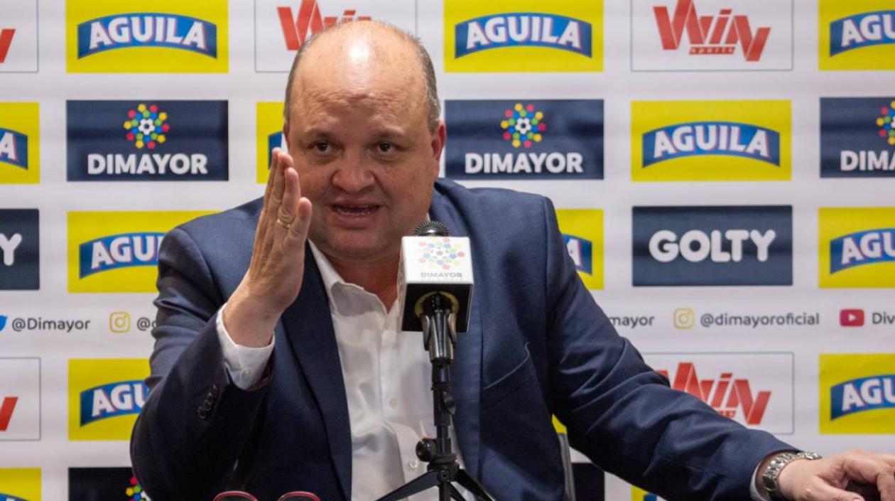 Jorge enrique Vélez, presidente de la Dimayor. 