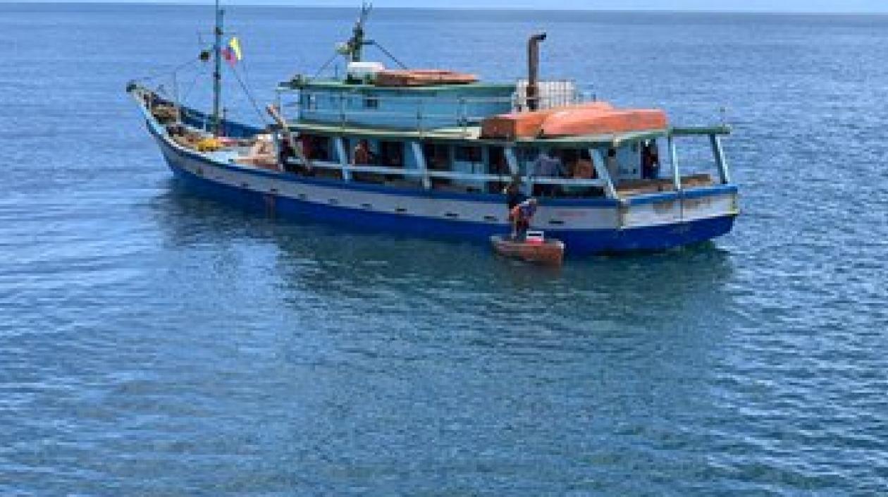 La embarcación rescatada.