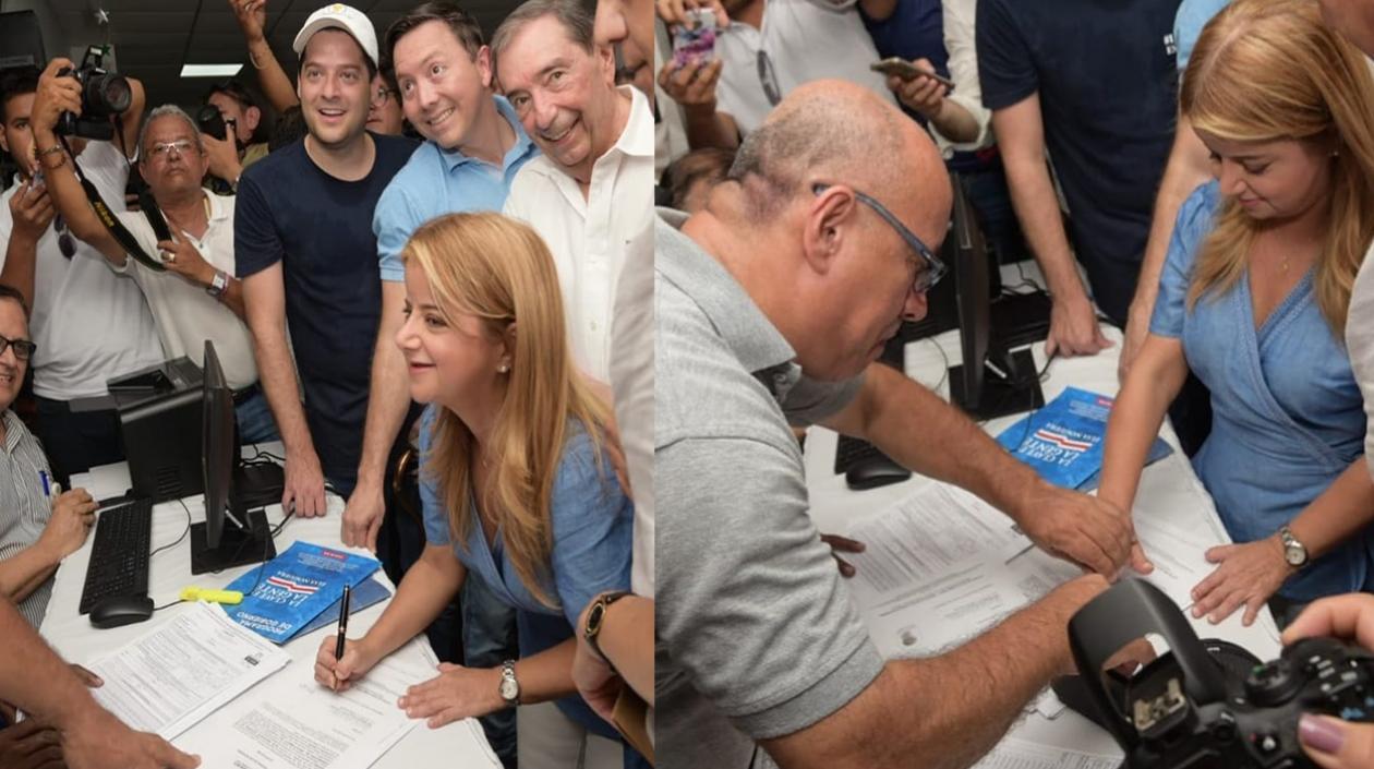 Elsa Noguera De la Espriella inscribió esta tarde su candidatura a la Gobernación del Atlántico