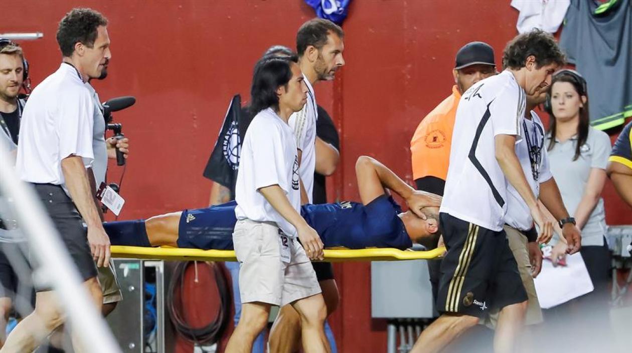 Así salió de la cancha Marco Asensio.