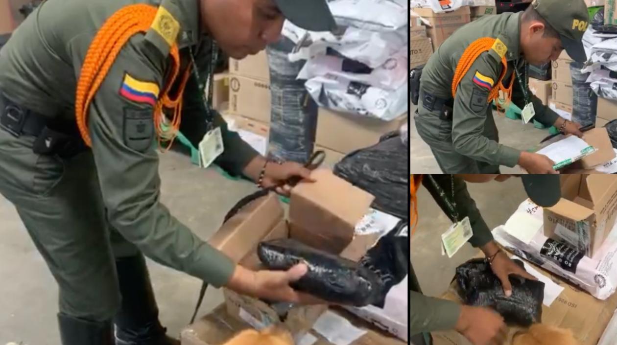 La droga hallada en el aeropuerto.