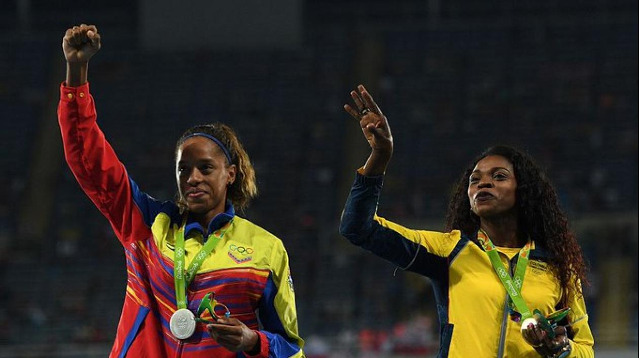 Yulimar Rojas y Caterine Ibargüen.