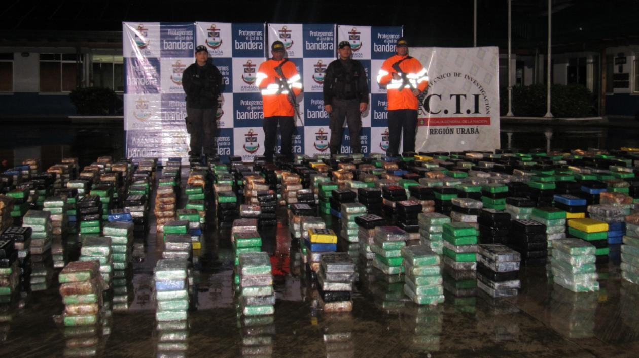 Fueron 1710 kilogramos de cocaína incautados en una embarcación que se encontraba fondeada.